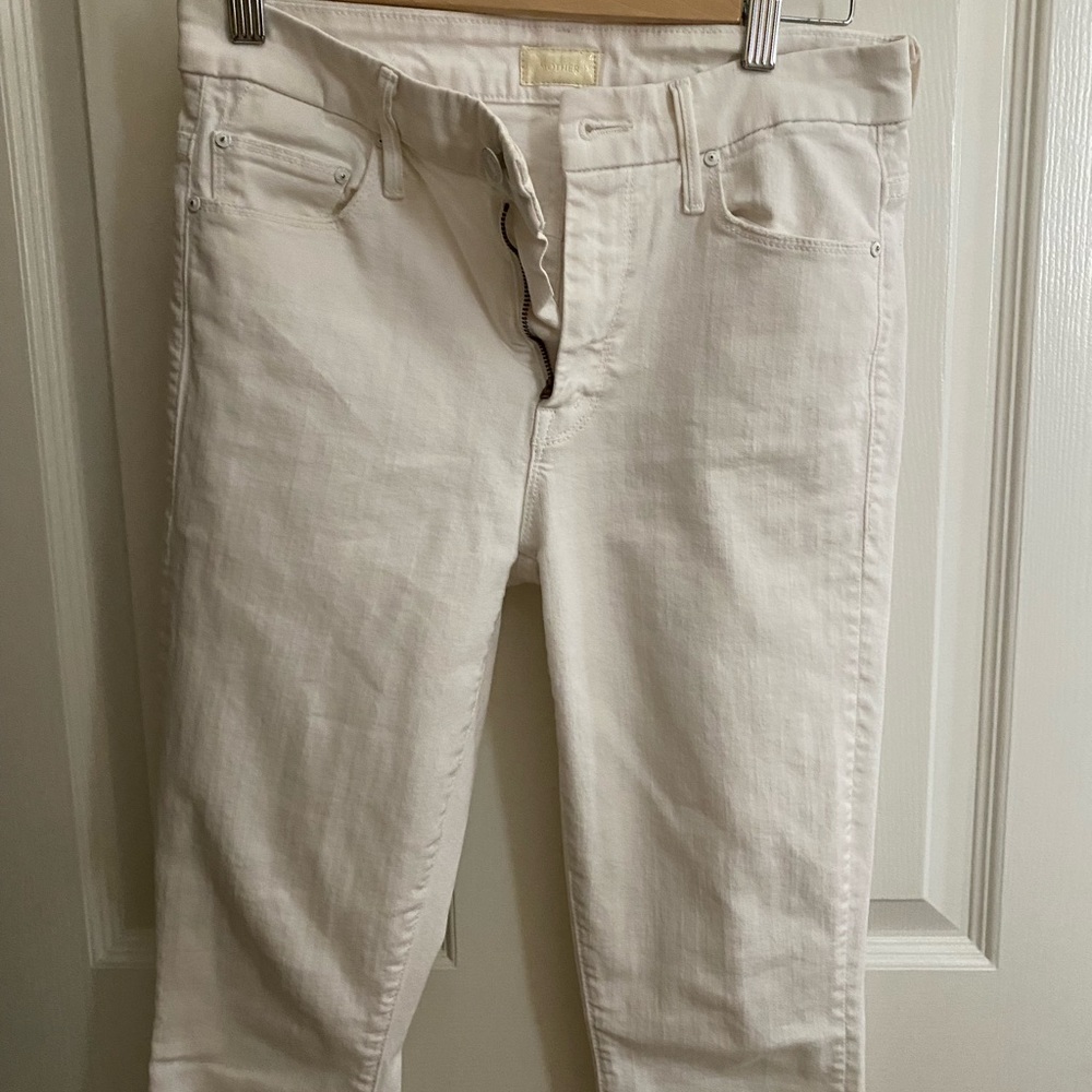 Mother High Waisted Looker Ankle Fray Jeans Stayin' Alive